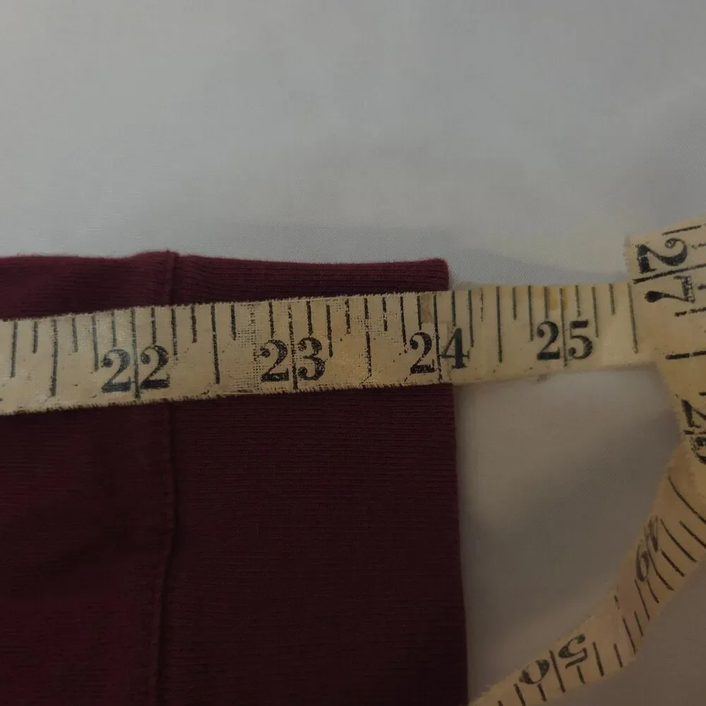 Vineyard Vines Burgundy Red Whale Long Sleeve‎ Pocket Tee Mens XS